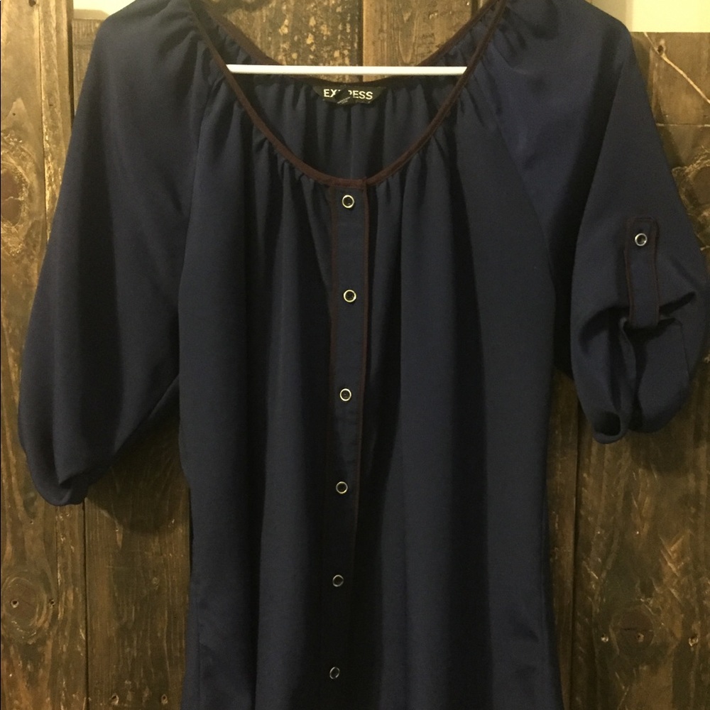 Navy Express Blouse